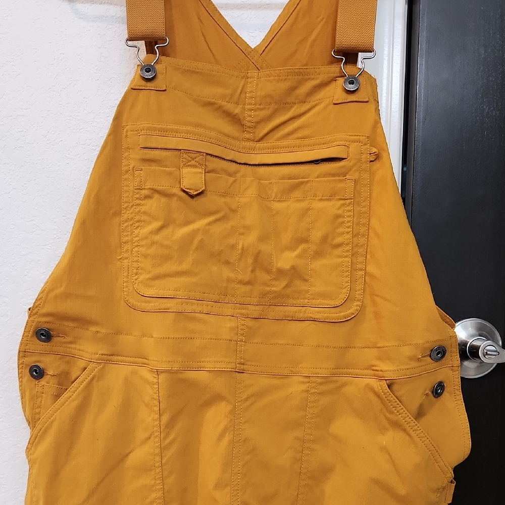 Duluth Trading Co Mustard Overall Shorts